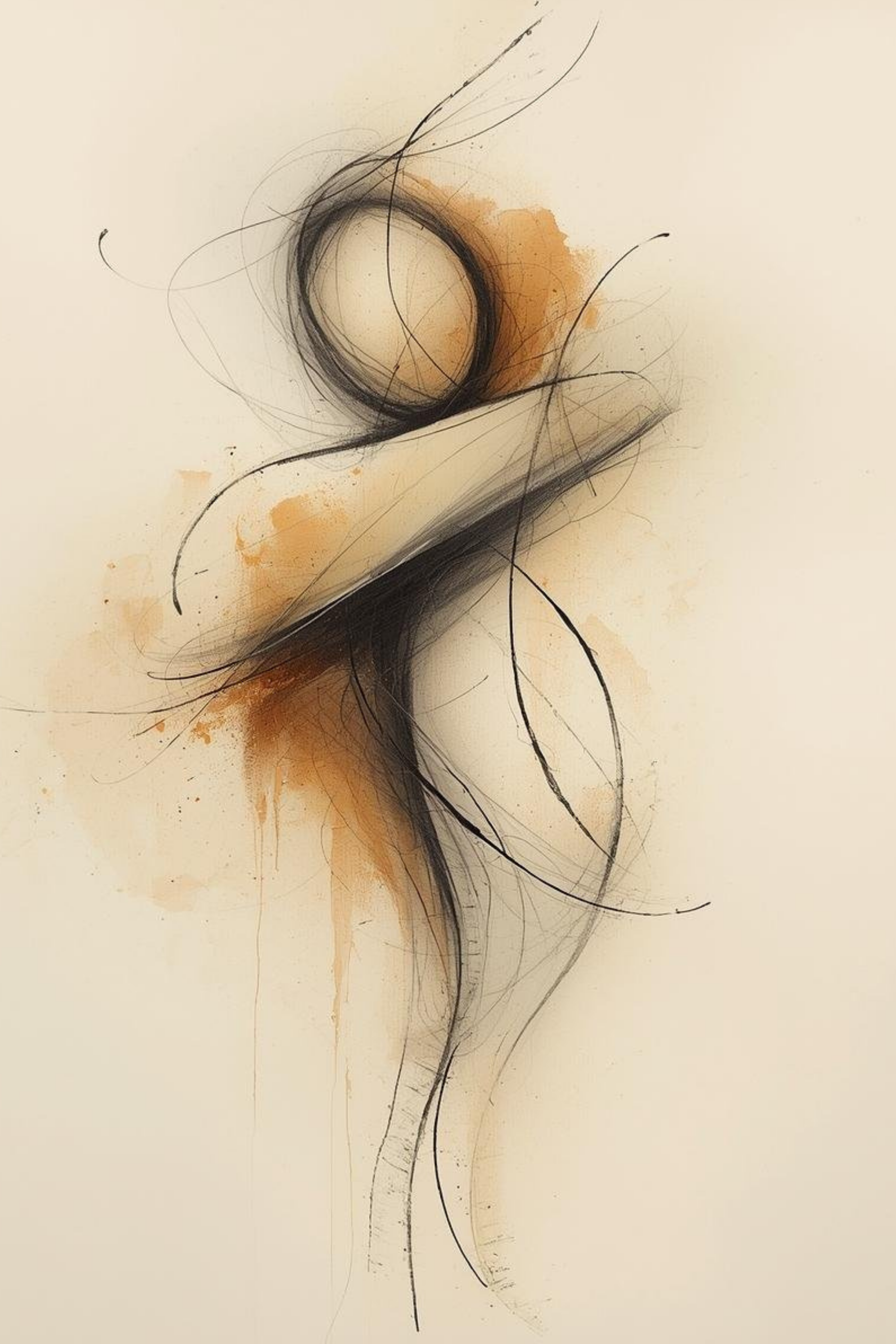 Lot 2 Art Abstrait Couple | style minimaliste | Impression Digitale | Décoration Murale | Abstrait couple | Art sensuel