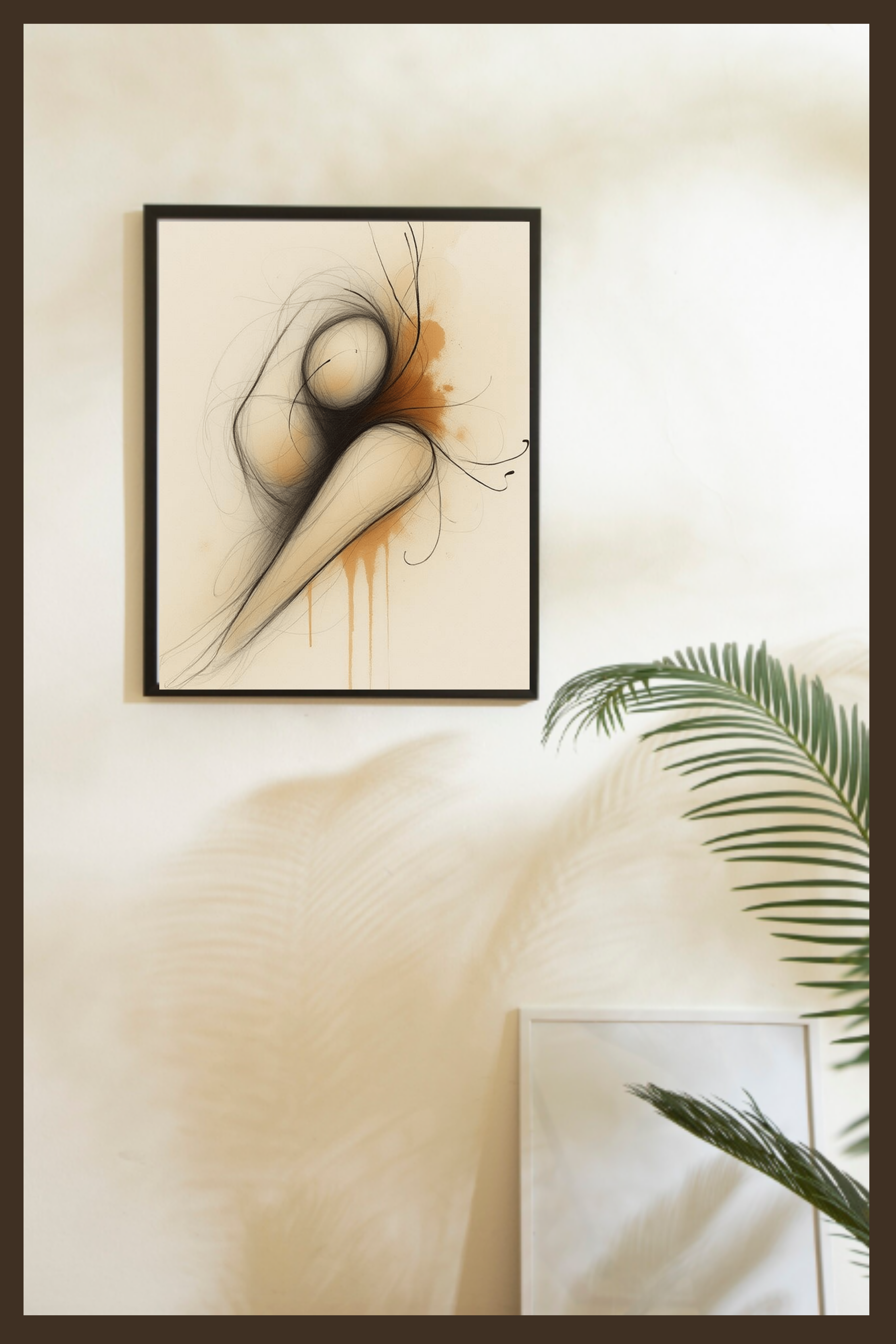 Lot 2 Art Abstrait Couple | style minimaliste | Impression Digitale | Décoration Murale | Abstrait couple | Art sensuel