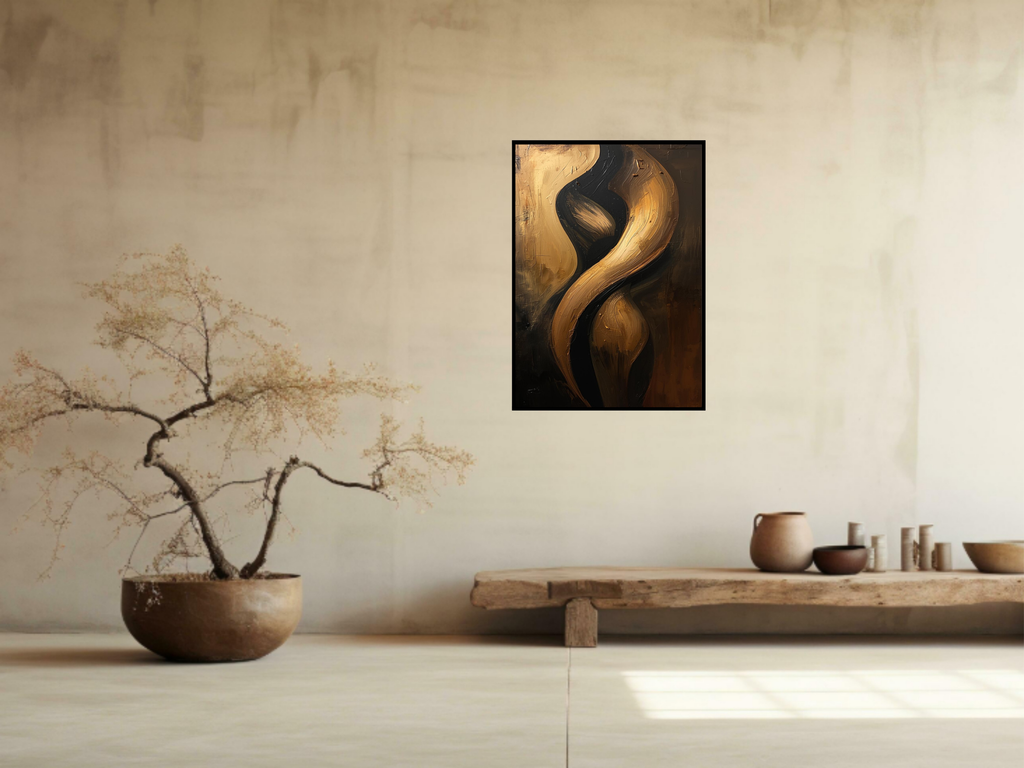 Art Abstrait Couple | style organique | Impression Digitale | Décoration Murale | style Moderne